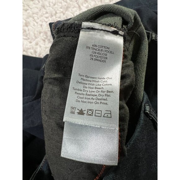 Eddie Bauer Slightly Curvy Jeans Sz 14 Womens Slim Straight  Dark Wash - Picture 8 of 12